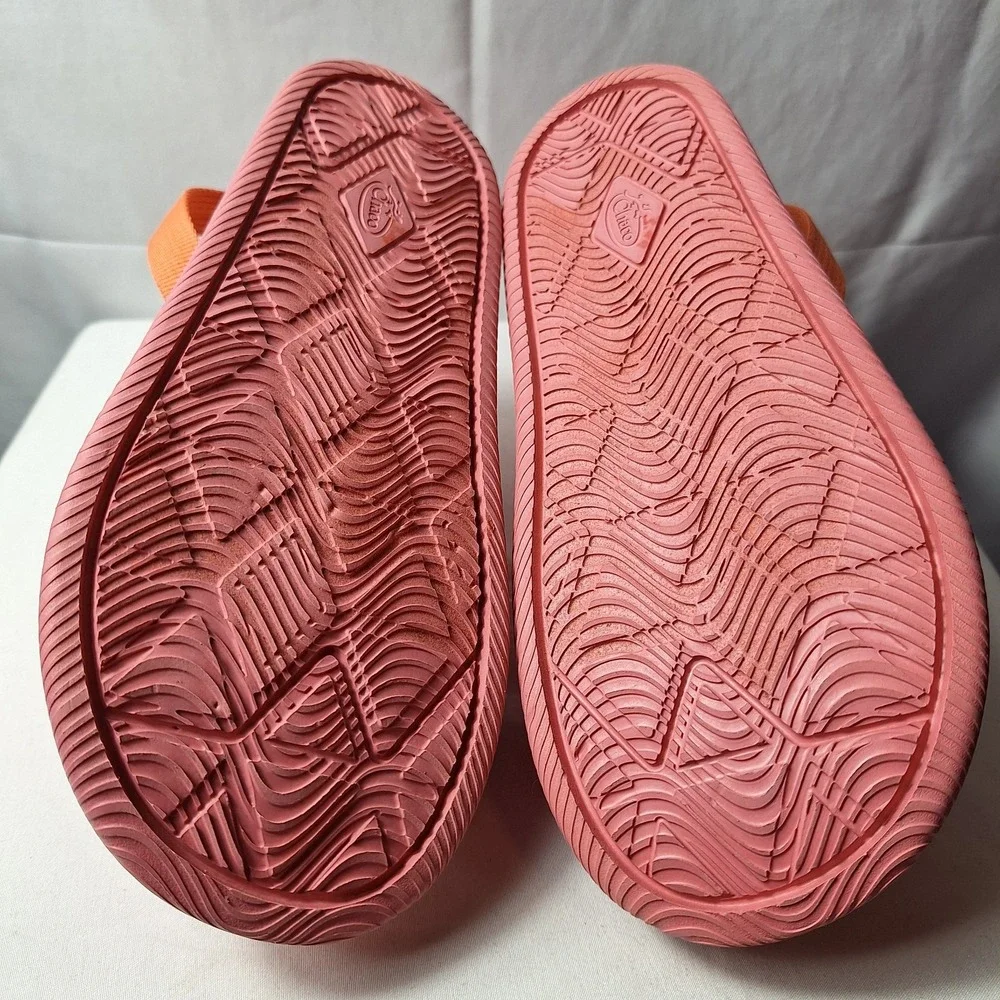 CHACO Chillos Sport Sandals Youth/Girls Sz 4 Rose Pink/Orange Adjustable Straps